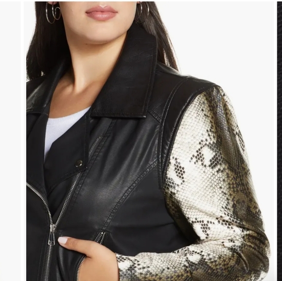Halogen NWTs Faux Leather Moto Jacket - Picture 4 of 11